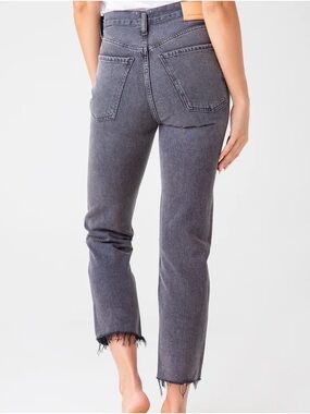 Citizens Of Humanity Daphne Crop Faded Gray Straight Jeans